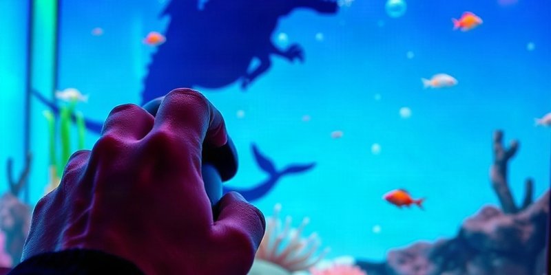 Người chơi đang điều khiển bắn cá rồng trên màn hình