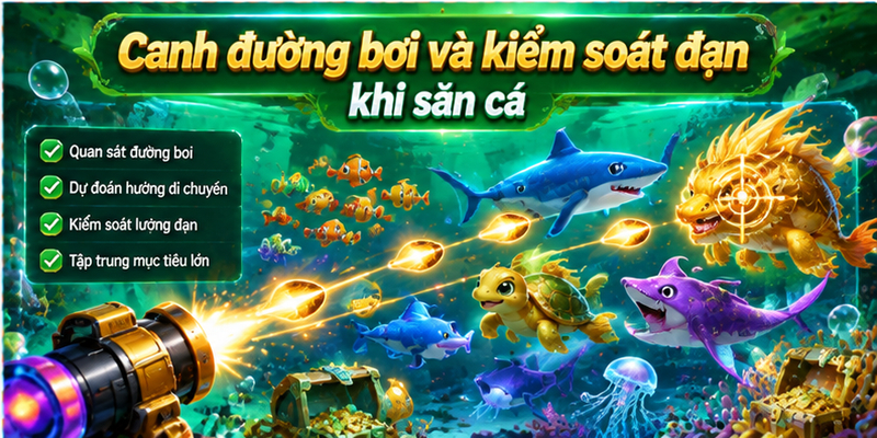 Canh đường bơi và kiểm soát đạn khi săn cá