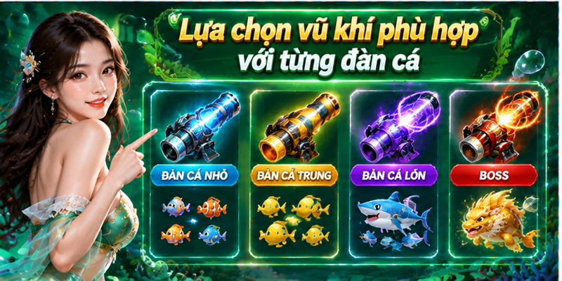 Lựa chọn vũ khí phù hợp với từng đàn cá