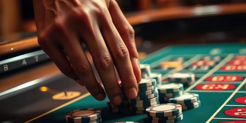 Người chơi sắp xếp chip cược theo chiến thuật Roulette