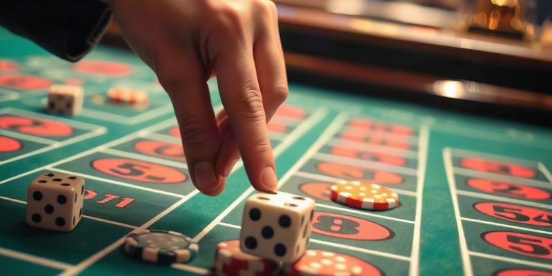 Người chơi đặt cược sicbo online trên bàn với xúc xắc